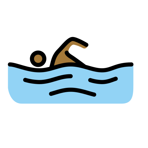 Schwimmer: Mitteldunkle Hautfarbe