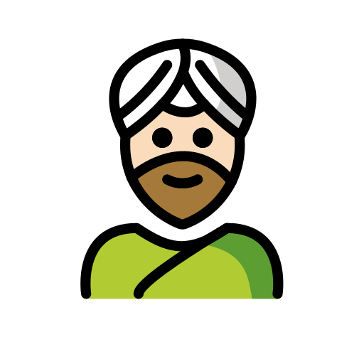 Mann Mit Turban: Helle Hautfarbe