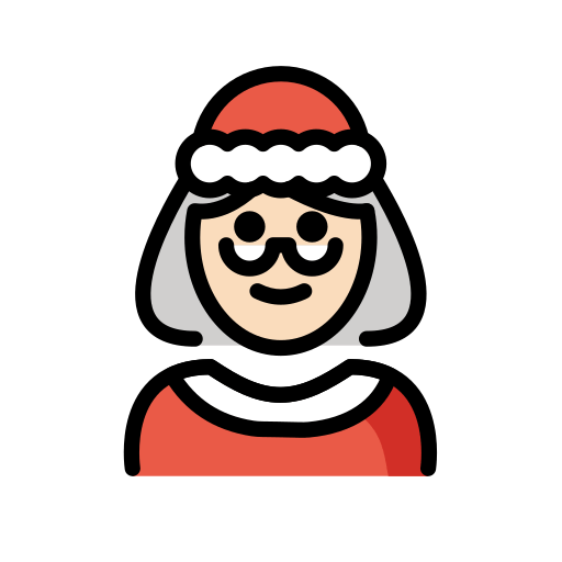 Weihnachtsfrau: Helle Hautfarbe