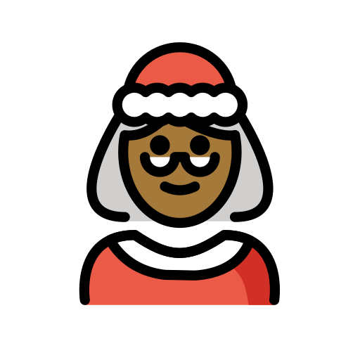 Weihnachtsfrau: Mitteldunkle Hautfarbe