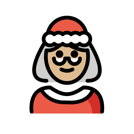 Weihnachtsfrau: Mittelhelle Hautfarbe