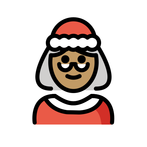 Weihnachtsfrau: Mittlere Hautfarbe