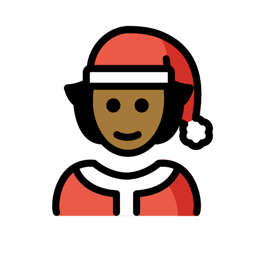 Weihnachtsperson: Mitteldunkle Hautfarbe