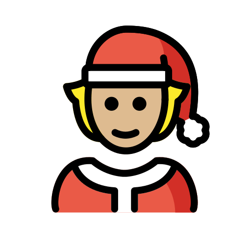 Weihnachtsperson: Mittelhelle Hautfarbe