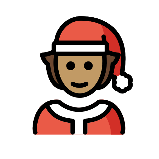 Weihnachtsperson: Mittlere Hautfarbe