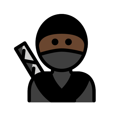 Ninja: Dunkle Hautfarbe