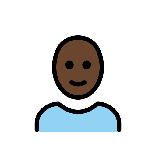 Person: Dunkle Hautfarbe, Glatze