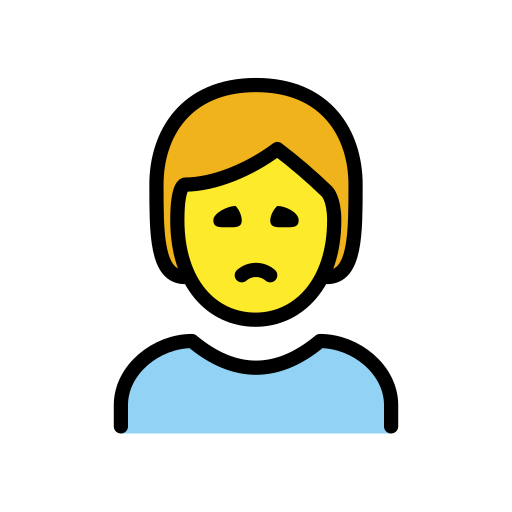 Missmutige Person