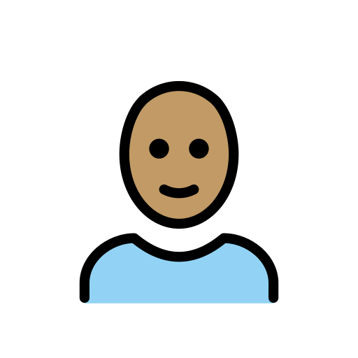 Person: Mittlere Hautfarbe, Glatze