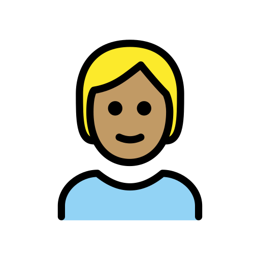 Person: Mittlere Hautfarbe, Blondes Haar