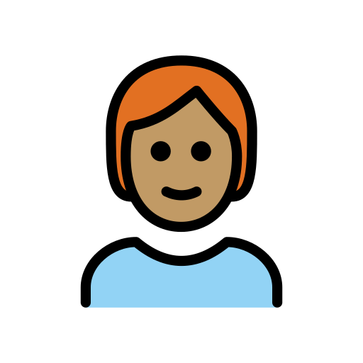 Person: Mittlere Hautfarbe, Rotes Haar