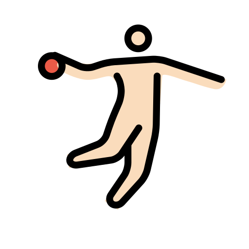 Handballspieler(In): Helle Hautfarbe