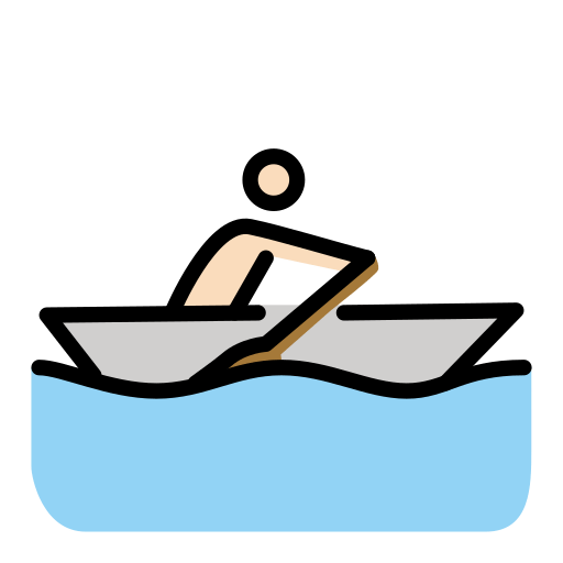 Person Im Ruderboot: Helle Hautfarbe
