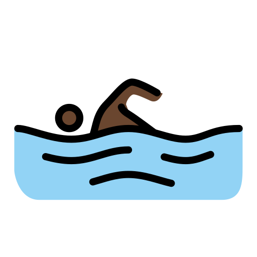 Schwimmer(In): Dunkle Hautfarbe