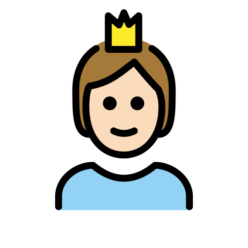 Person Mit Krone: Helle Hautfarbe