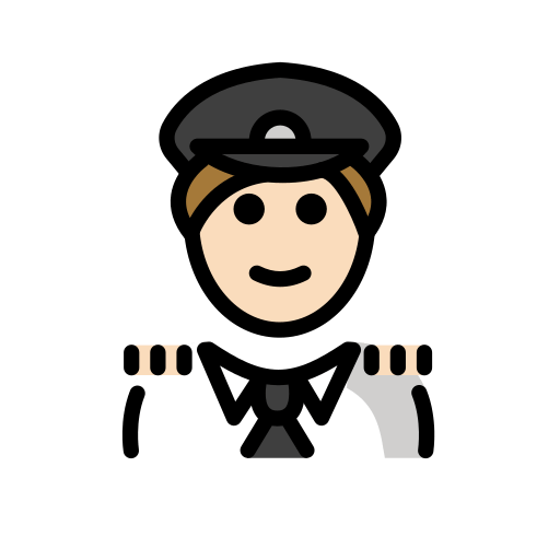 Pilot(In): Helle Hautfarbe