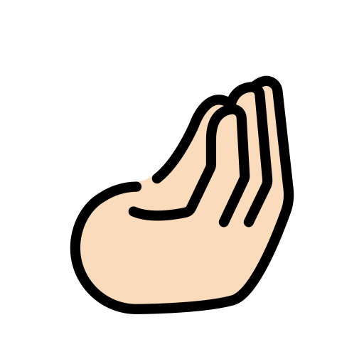 Zusammengedrückte Finger: Helle Hautfarbe