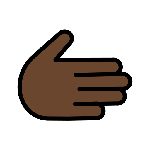 Rechte Hand: Dunkle Hautfarbe