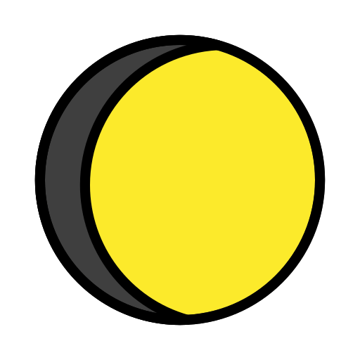 Zunehmender Dreiviertelmond