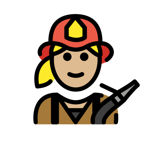 Feuerwehrfrau: Mittelhelle Hautfarbe