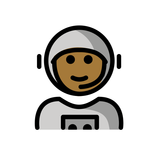Astronaut(In): Mitteldunkle Hautfarbe