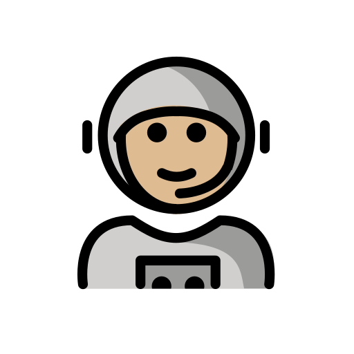 Astronaut(In): Mittelhelle Hautfarbe