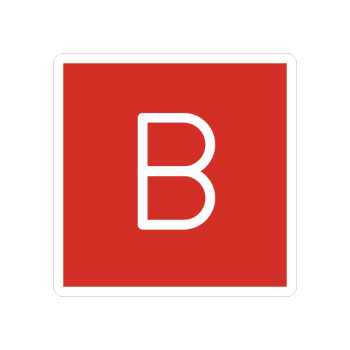 Großbuchstabe B In Rotem Quadrat Großbuchstabe B In Rotem Quadrat