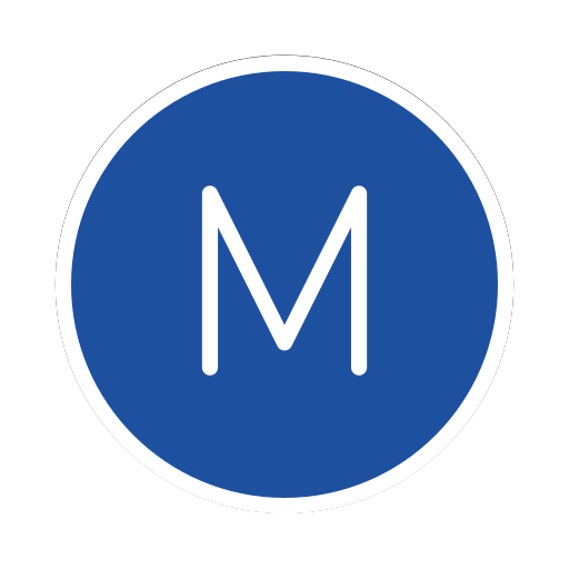 Buchstabe „M“ In Kreis Buchstabe „M“ In Kreis