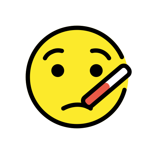 Gesicht Mit Fieberthermometer