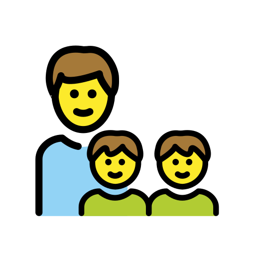 Familie: Mann, Junge, Junge