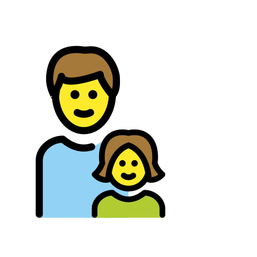 Familie: Mann, Mädchen