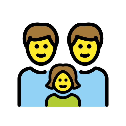 Familie: Mann, Mann, Mädchen