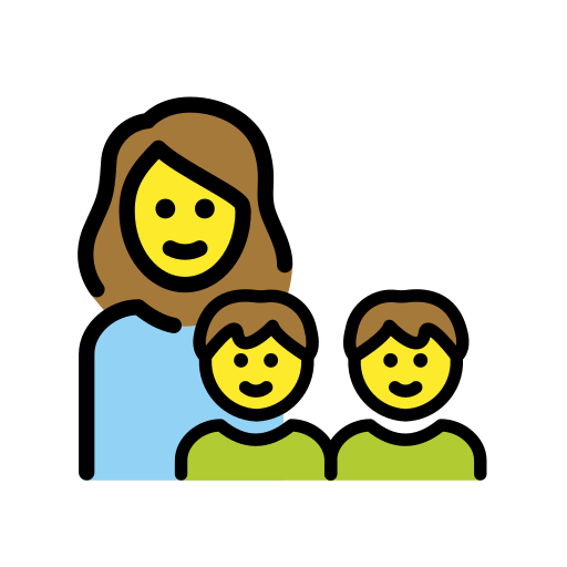Familie: Frau, Junge, Junge
