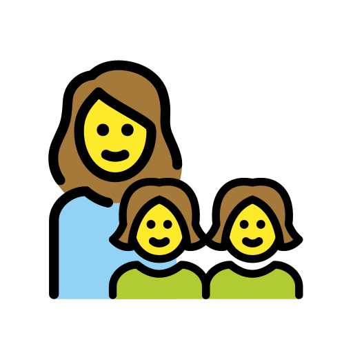 Familie: Frau, Mädchen, Mädchen