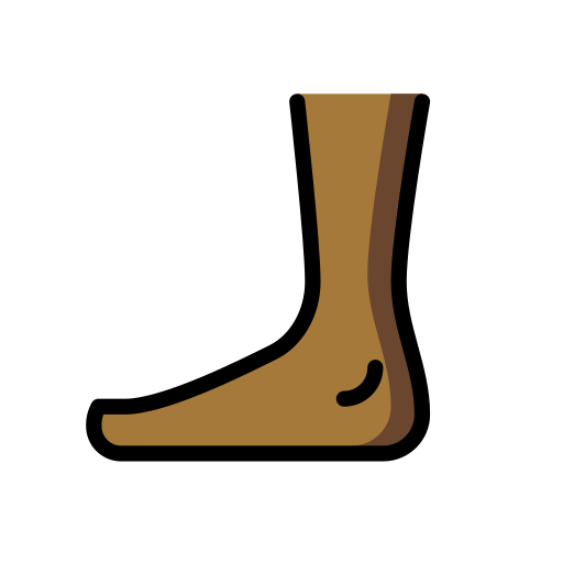 Fuß: Mitteldunkle Hautfarbe