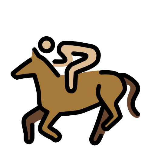 Pferderennen: Mittelhelle Hautfarbe