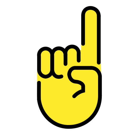 Nach Oben Weisender Zeigefinger Von Vorne