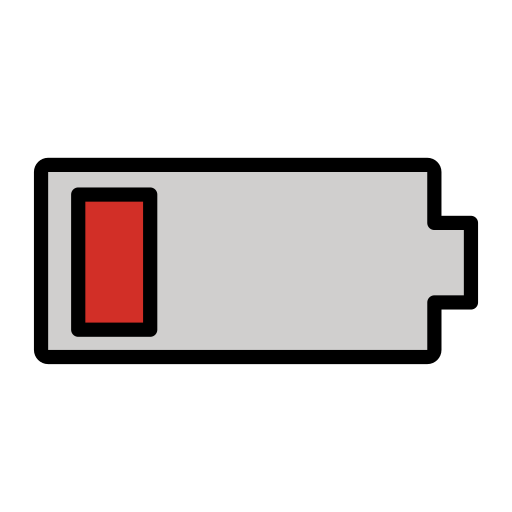 Niedriger Batteriestatus Niedriger Batteriestatus
