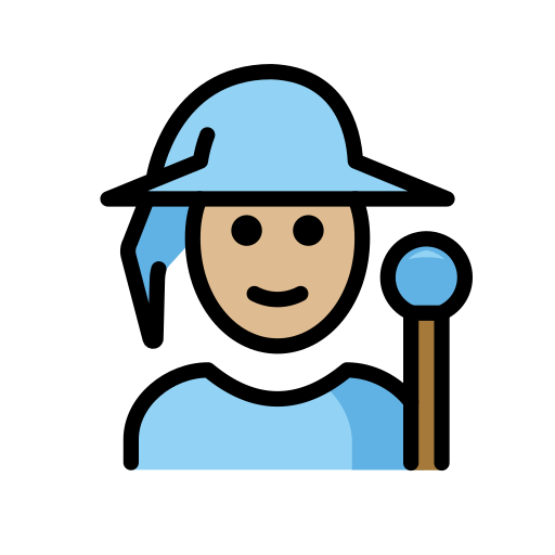 Magier(In): Mittelhelle Hautfarbe