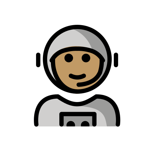 Astronaut: Mittlere Hautfarbe