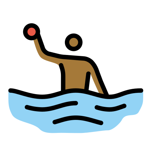 Wasserballspieler: Mitteldunkle Hautfarbe