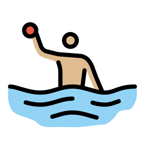 Wasserballspieler: Mittelhelle Hautfarbe