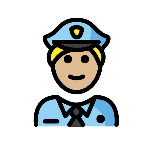 Polizist: Mittelhelle Hautfarbe