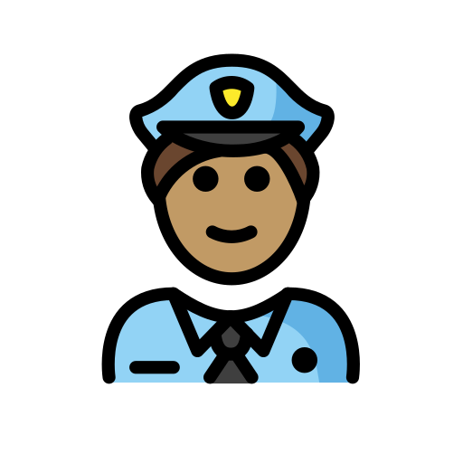 Polizist: Mittlere Hautfarbe
