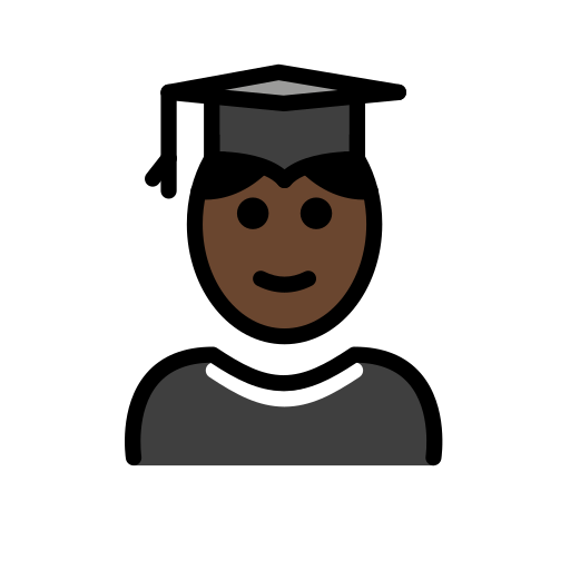 Student: Dunkle Hautfarbe