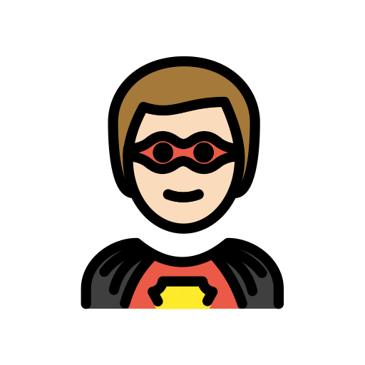 Superheld: Helle Hautfarbe
