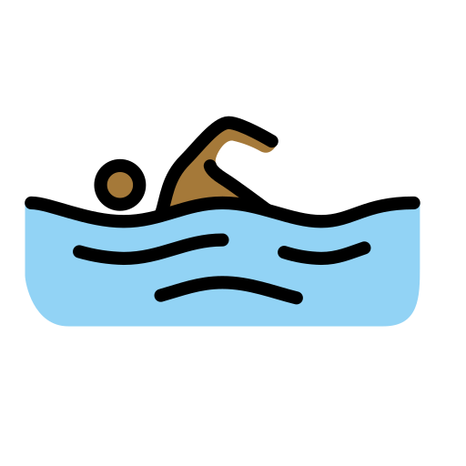 Schwimmer: Mitteldunkle Hautfarbe