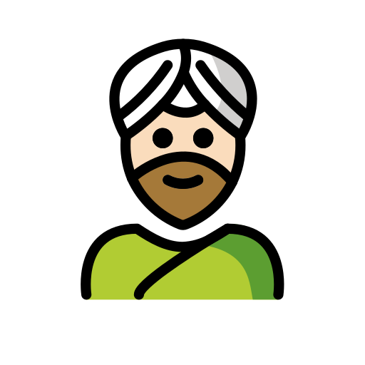 Mann Mit Turban: Helle Hautfarbe