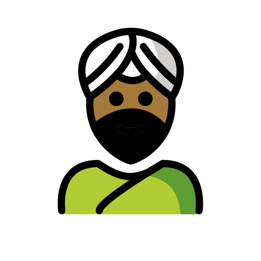 Mann Mit Turban: Mitteldunkle Hautfarbe