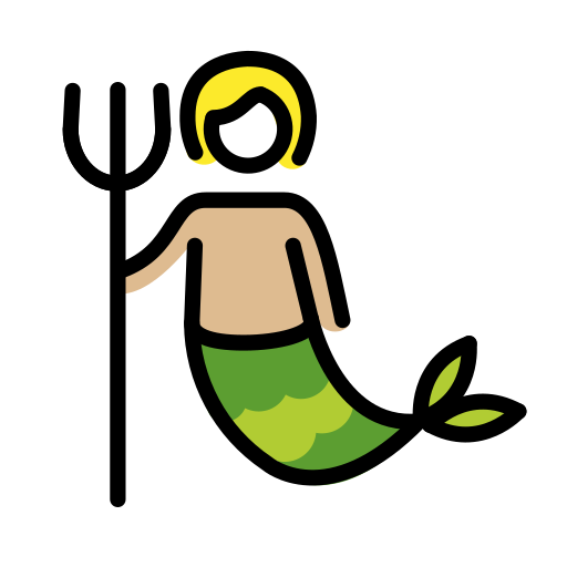 Wassermensch: Mittelhelle Hautfarbe